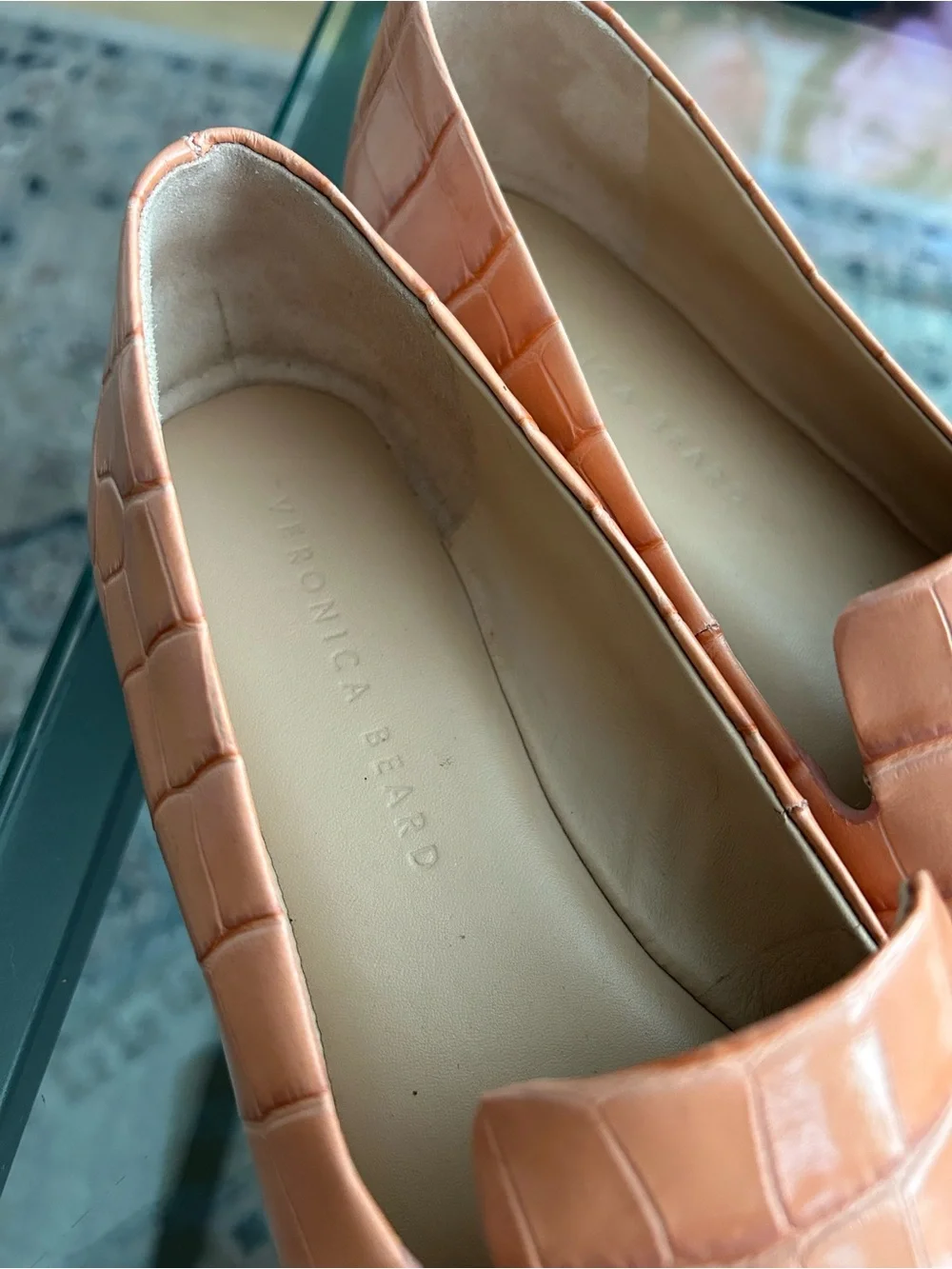 Veronica Beard croc embossed